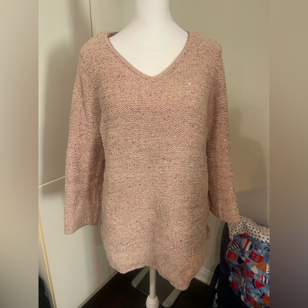 Chicos knitted sequin sweater